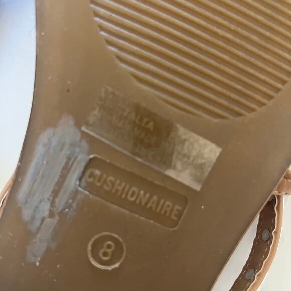 Cushionaire 'Talia' Women's 8 Studded Ankle Strap Sandal Tan Strappy - Picture 5 of 6